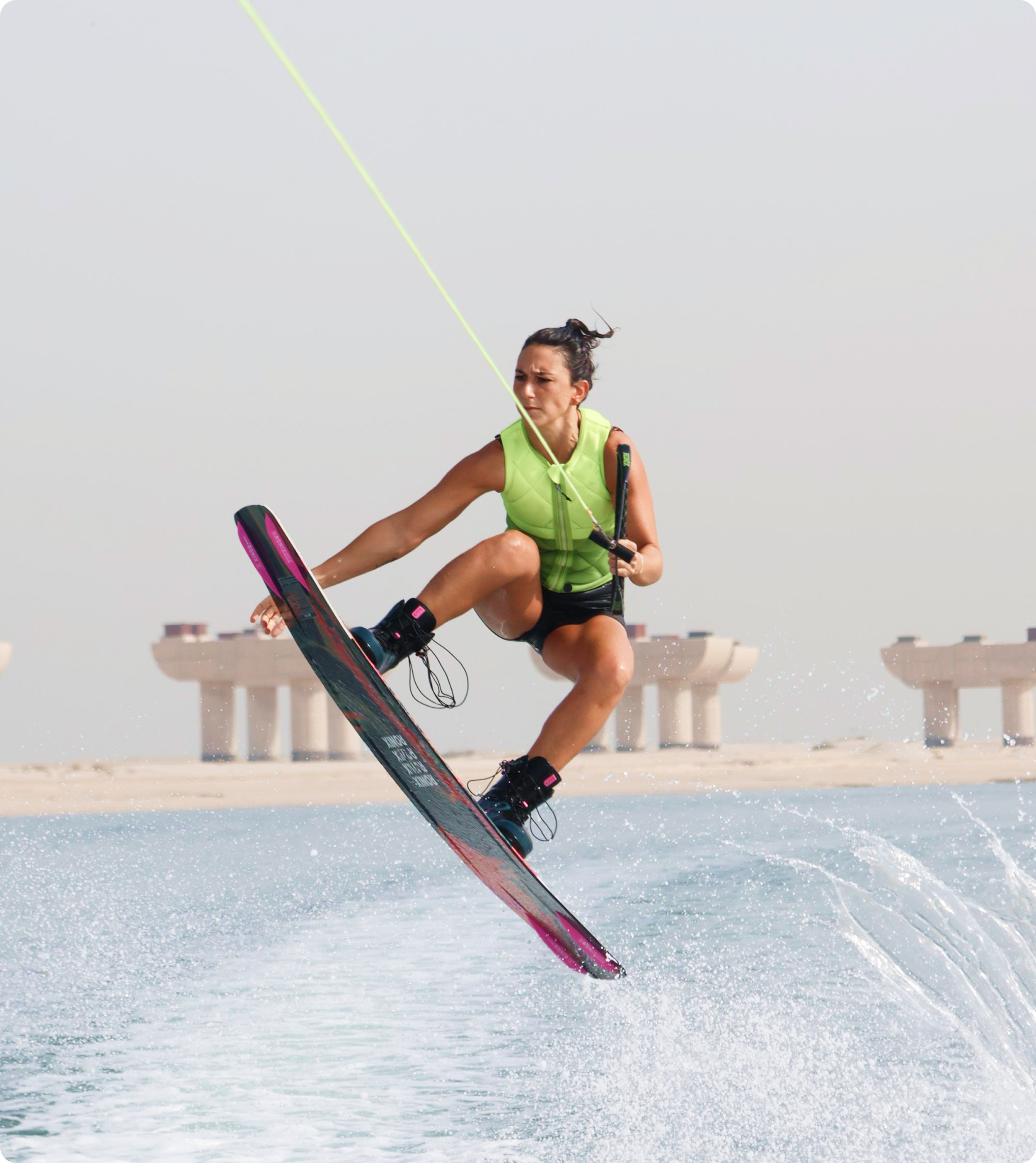 Wakeboarding action